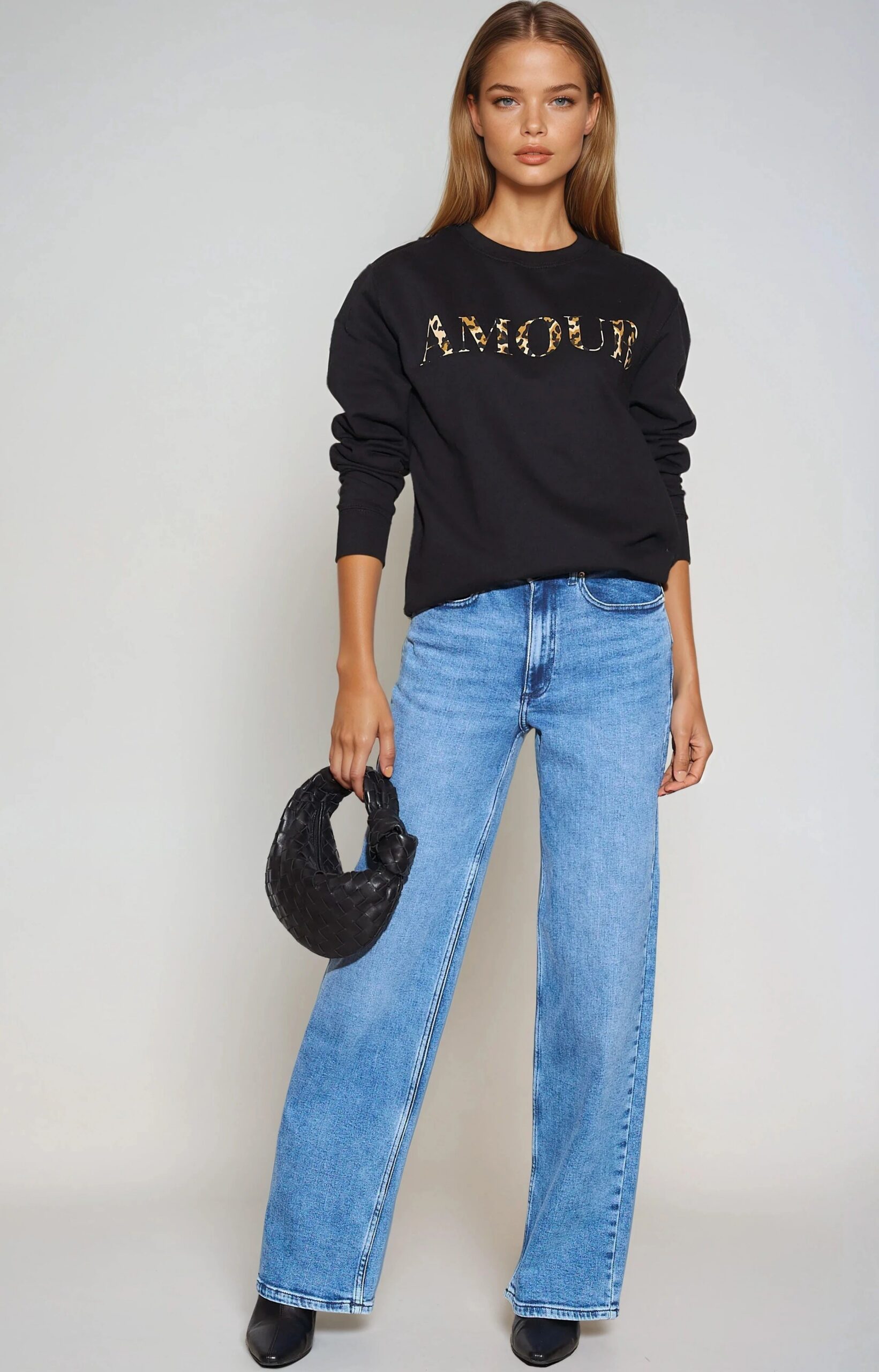 Black Amour Leopard Print Sweatshirt - Image 4