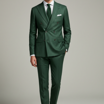 Green Double-Breasted Suit