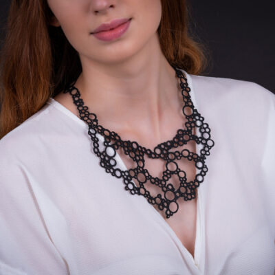 Bubbles Recycled Rubber Necklace