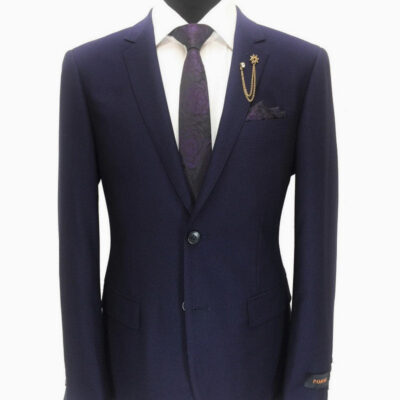 Violet Birdseye 2-button Slim Fit Suit
